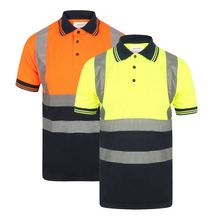 Load image into Gallery viewer, KAPTON WORKWEAR HIGH VIS TWO-TONE SHORT SLEEVE POLO SHIRT