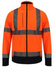Load image into Gallery viewer, KAPTON WORKWEAR HV-602 HI VIS TWO TONE SOFT SHELL JACKET