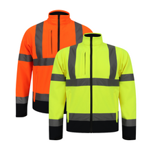Load image into Gallery viewer, KAPTON WORKWEAR HV-602 HI VIS TWO TONE SOFT SHELL JACKET