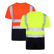 Load image into Gallery viewer, HIGH VISIBILITY TWO-TONE CREW NECK T-SHIRT
