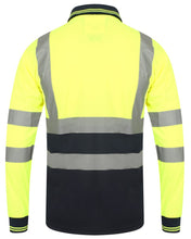 Load image into Gallery viewer, KAPTON WORKWEAR HIGH VIS TWO-TONE LONG SLEEVE POLO SHIRT
